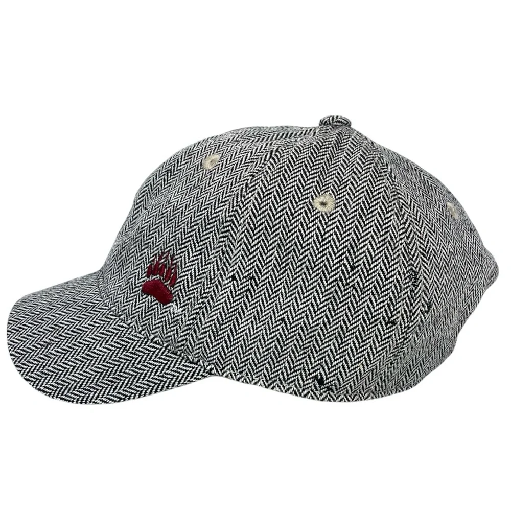 Montana Grizzlies Bear Paw Herringbone Strapback Dad Hat Legacy‎ Cap